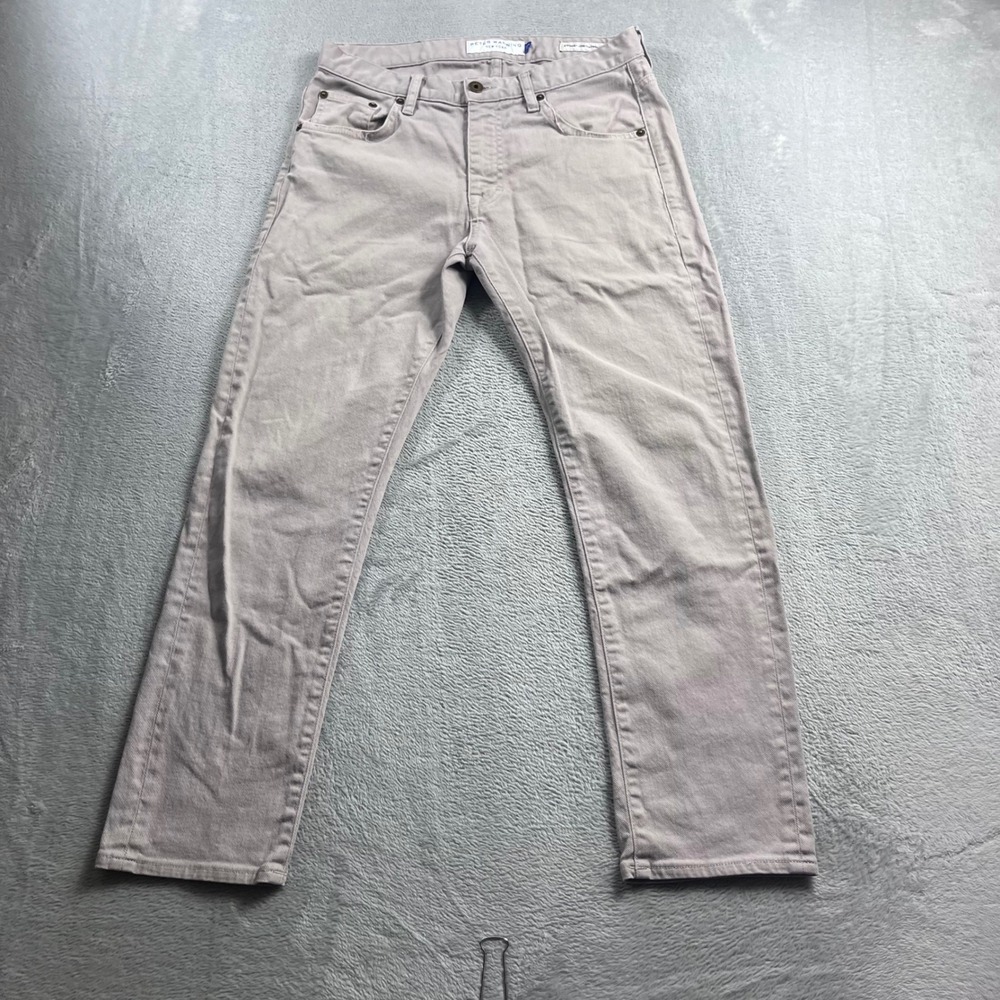 Peter Manning New York Mens 5-Pocket Stretch Twills Pants Grey 29W 26L Chinos‎